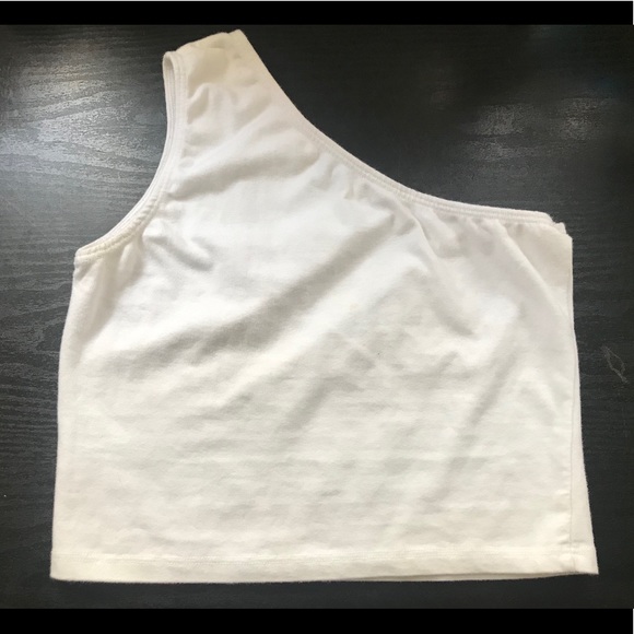 Brandy Melville Tops - BRANDY MELVILLE WHITE SHOULDER TOP